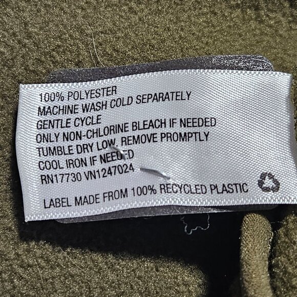 Goodfellow & Co Sherpa Snap Pullover Mens Large Olive Green Soft Cozy Warm Layer - Picture 4 of 5